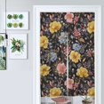 thumbnail image 1 of Dark Floral Textile Beautiful Blooms Pattern Door Curtain Nordic Living Room DoorCurtain Porch Partition Curtain Kitchen Rative Half Curtain, 1 of 4