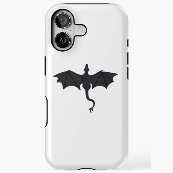 Dark Flying Dragon Shadow Case for iPhone 17 16 15 14 13 12 11 Pro Max