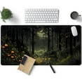 thumbnail image 1 of Dark Forest Desk Mat Mouse pad, Green Nature Deskmat XXL Large Extended Aesthetic Plant Mousepad Gaming Desk Pad, Big Laptop Computer Keyboard and Mouse Mat for Women Office Desk Decor 31.5x15.7 in, 1 of 6