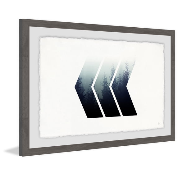 Dark Forest Framed Painting Print
