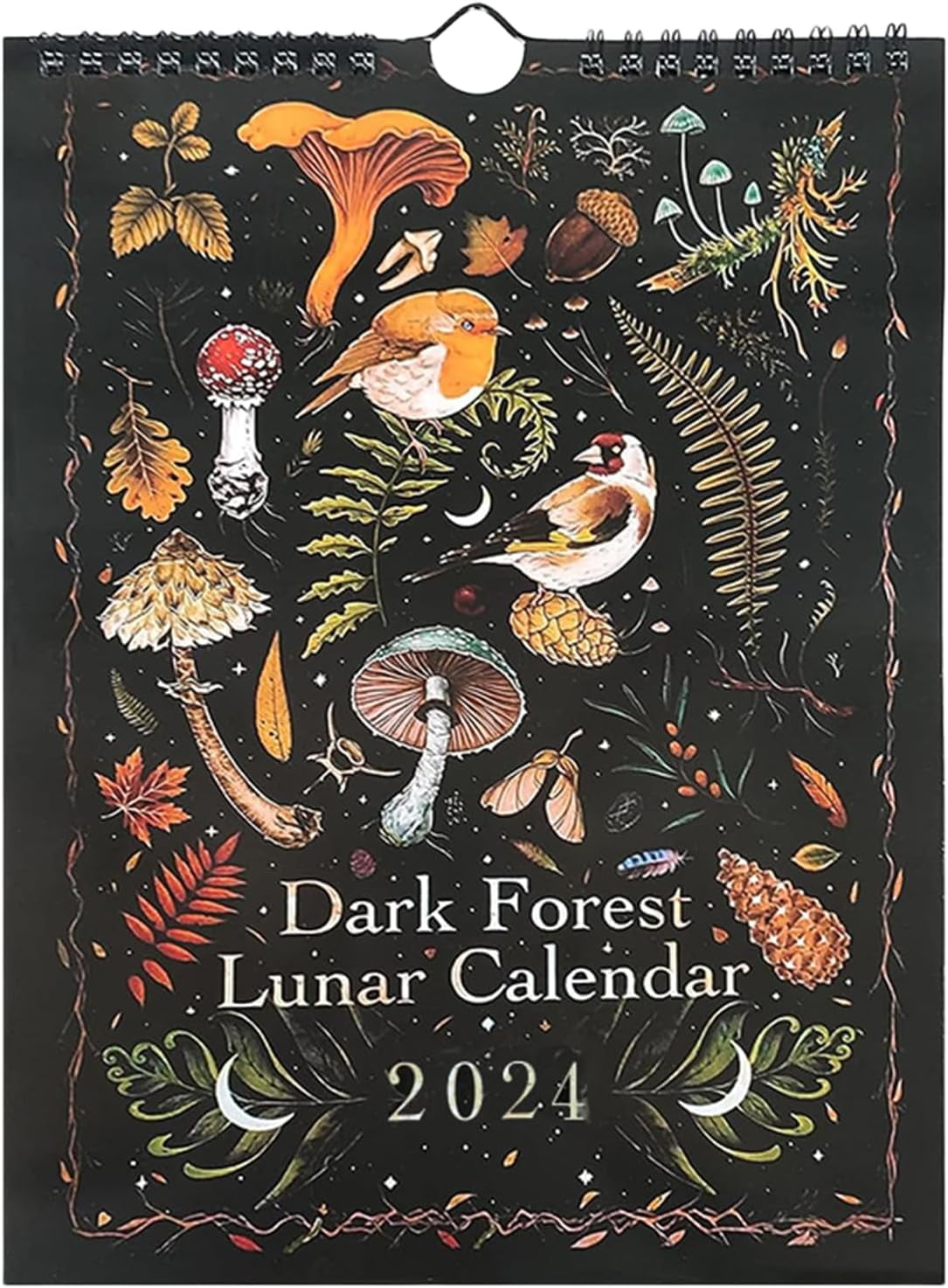 Dark Forest Lunar Calendar 2024 Calendar Colorful Waterink Wall