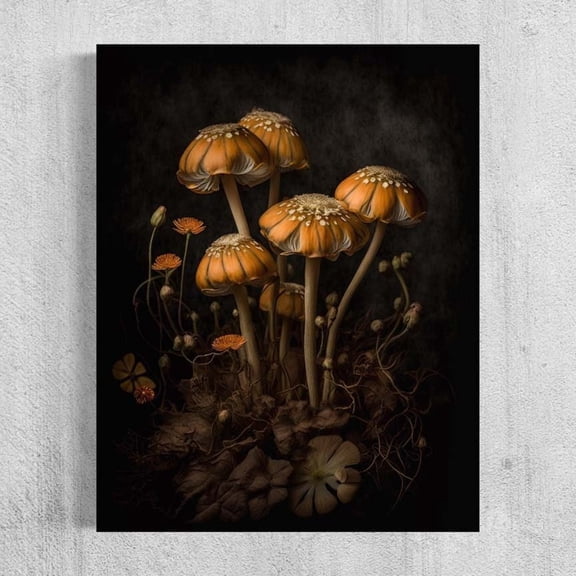 Dark Forest Mushroom Print Vintage Mushroom Wall Artmushroom Decor Moody Aesthetic Botanical Dark Academia Antique Rd Poster Wall Art For Decor Present, Poster Only