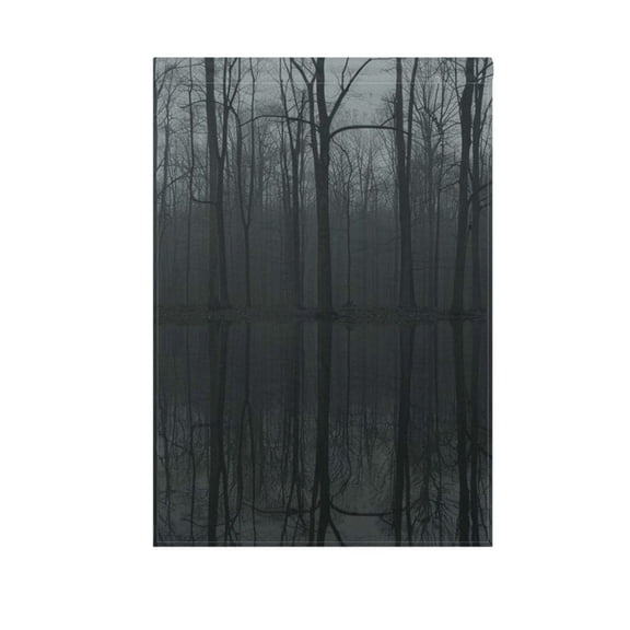 Dark Forest Reflections in Water Garden Flag 12X18 Double Sided Yard Flags for Outside Outdoor All Seasonal Decoration