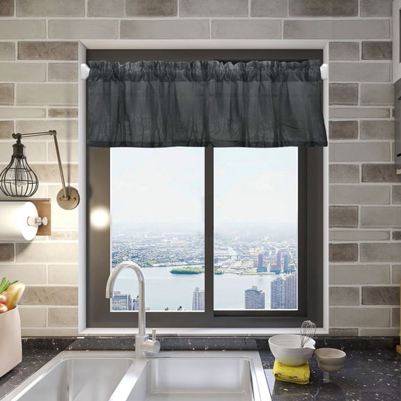 Dark Forest Reflections in Water Valance Curtains Rod Pocket for Kitchen Living Room Windows Farmhouse Decor 54x18