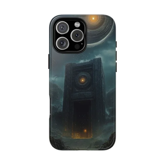 Dark Gate Portal Monolith Abstract Case for iPhone 17 11 12 13 14 15 16 Pro Max