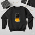thumbnail image 1 of Dark Ghost Kitty Mysterious Cute Halloween Cartoon Cat Design Sweatshirt, up to size 5XL, 1 of 2