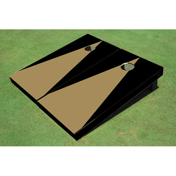 Dark Gold And Black Matching No Stripe Triangle Set