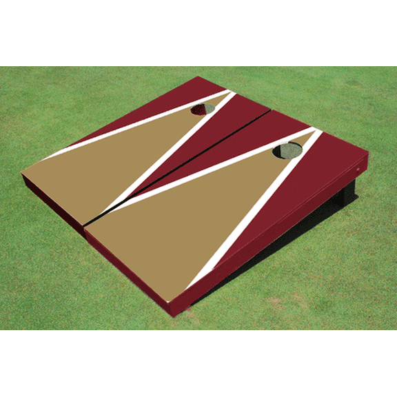 Dark Gold And Maroon Matching Triangle Set