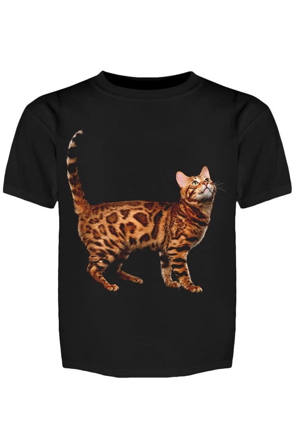 Dark Gold Bengal Cat Tee Girl's -Image by Shutterstock