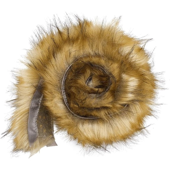 Dark Goldenrod Fur Ribbon 392inch Craft Fur Fabric Pre Cut Rolls Shaggy Furry Ribbon Roll