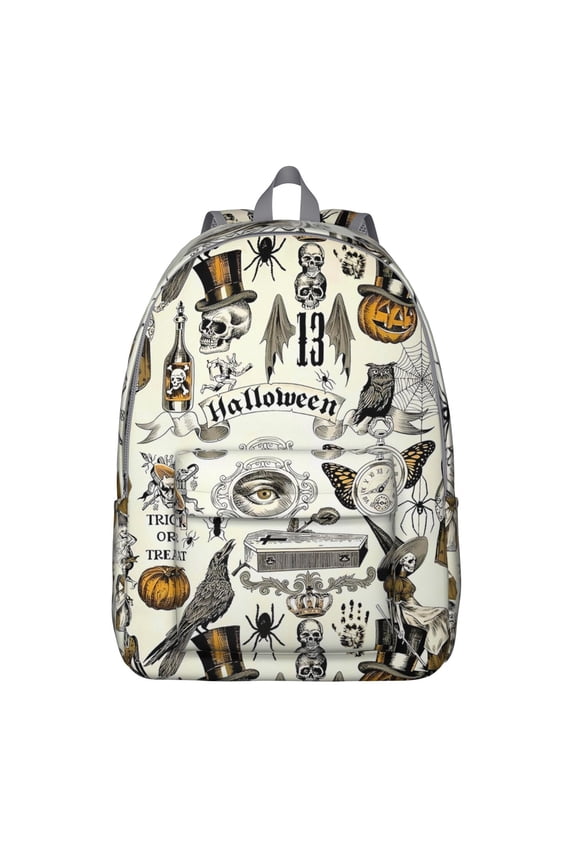 Dark Goth Moon and Star Backpack, Durable School Bag with Mystical Celestial Sky and Lunar Constellation Print