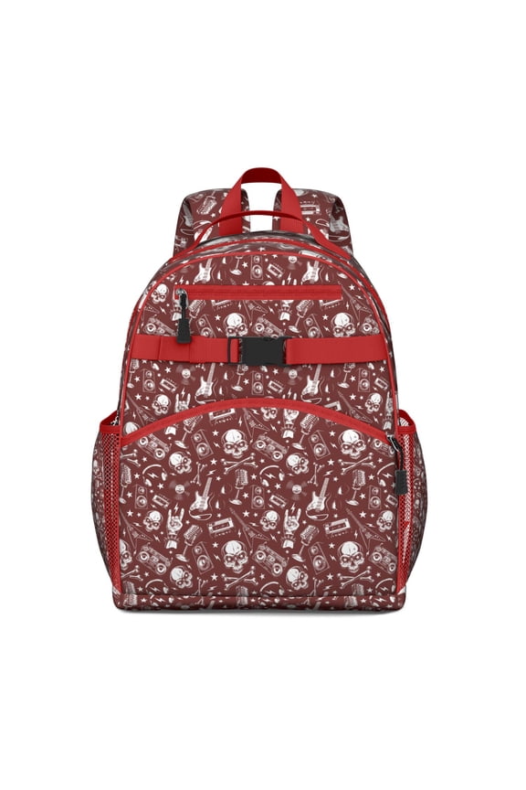 Dark Gothic Map Backpack - Waterproof & Adjustable Book Bag for Teens, Celestial Cosmic Design