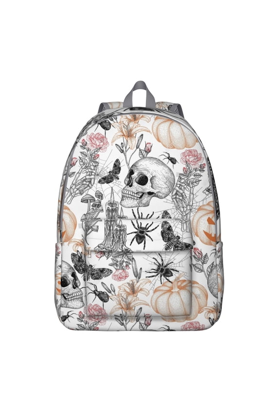 Dark Gothic Moon Backpack, Waterproof School Bag Featuring Mystical Night Sky and Astronomical Pattern