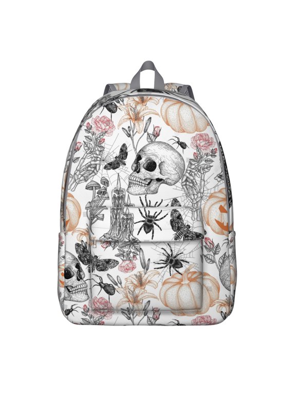 Dark Gothic Moon Backpack, Waterproof School Bag Featuring Mystical Night Sky and Astronomical Pattern