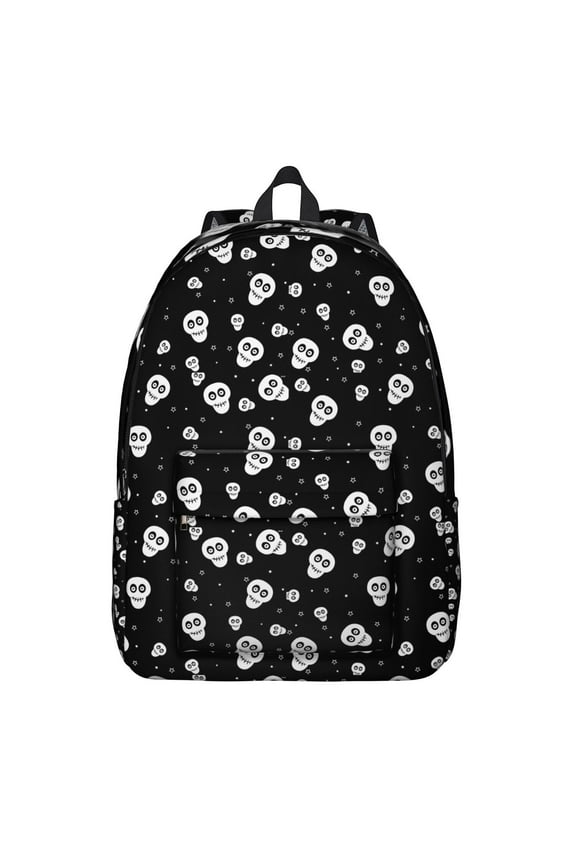 Dark Gothic Star Backpack, Durable School Bag with Solar Eclipse, Moon, and Cosmic Elements Pattern