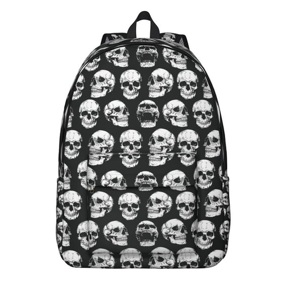 Dark Gothic Star Backpack, Durable School Bag with Solar Eclipse, Moon, and Cosmic Elements Pattern