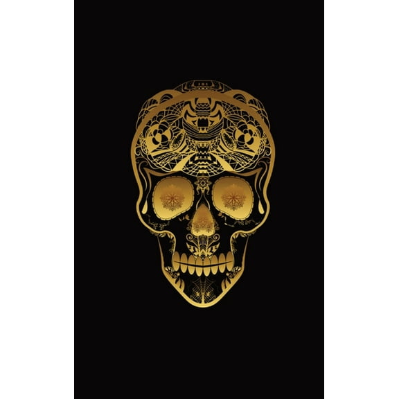 Dark Gothic Topics Diaries, Journals, an Glowing Golden Sugar Skeleton Skull Diary, Journal, and/or Notebook: Perfect for Fans of Astrology, Dark Magic, Fantasy,, Book 1, (Hardcover)