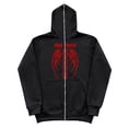 thumbnail image 1 of Dark Gothic Zip Hoodies for Men Y2K Graphic Hooded Sweatshirt Long Sleeve Streetwear Tops Hot Pink M, 1 of 2