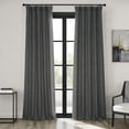 thumbnail image 1 of Dark Gravel Faux Linen Room Darkening Curtain (1 Panel), Dark Gravel, 50W X 120L, 1 of 11