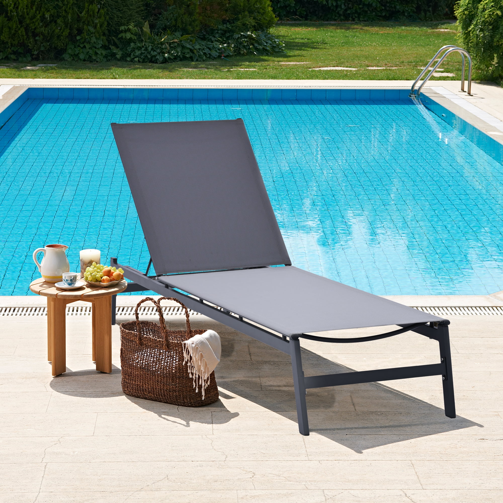 Wrought iron chaise lounge walmart new arrivals