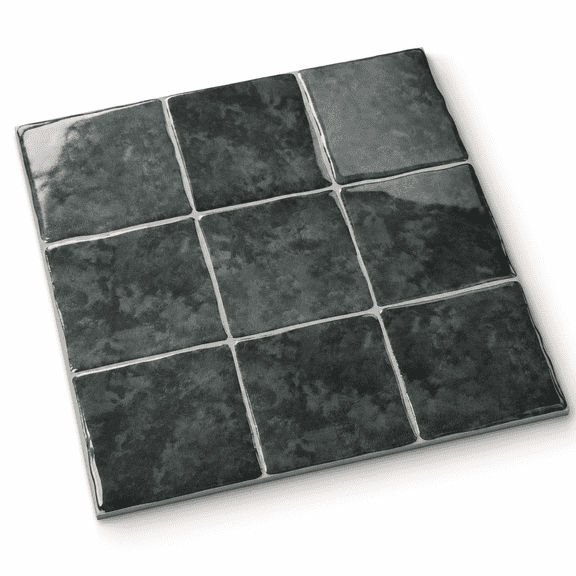 Dark Gray 10 Sheet 12"x12" Peel and Stick 3D Square Mosaic Wall Tile