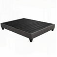 thumbnail image 1 of California King Size Fabric Platform Bed Base with Dark Gray Upholstery and No Box Spring, 1 of 5