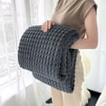 thumbnail image 1 of Dark Gray 40x28 Inch Fleece Throw Blanket - Soft Warm Cozy Flannel Couch Blanket - Microfiber Polyester Decorative Striped Blanket, 1 of 5