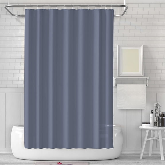 Dark Gray 72x72 Inch Waterproof Shower Curtain Mildew Resistant Semi Transparent Bathroom Curtain