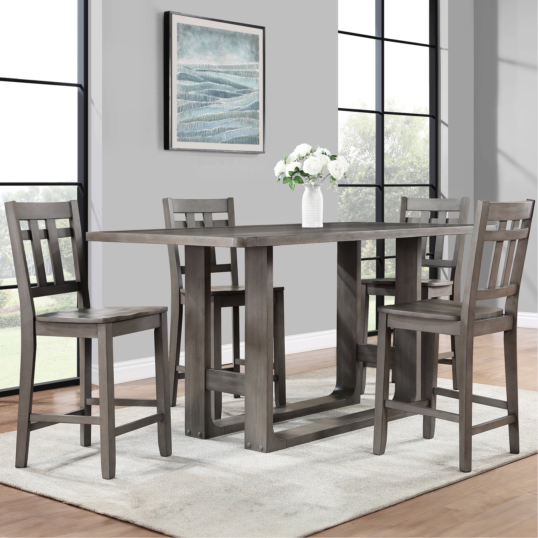 Dark Gray - Acacia Veneer and Solids / Side Rail for Chair Comfort ...