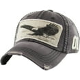 thumbnail image 1 of Dark Gray American Eagle Vintage Distressed Washed Baseball Cap Dad hat, 1 of 5