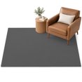 Dark Gray Area Rug 3'x5', Solid Color Soft Mat Non-Slip Silicone ...