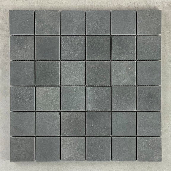 Dark Gray Basalt Stone Mosaic Tile 2 in. x 2 in. Matte Square Mosaic Wall & Floor Tile (10 Sheets / 10 Sq. Ft. per Box)