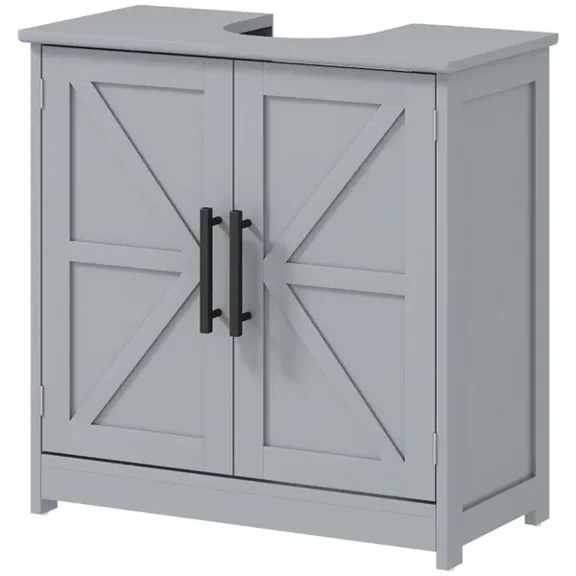 Dark Gray Bathroom Sink Storage Cabinet