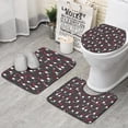 thumbnail image 1 of Dark Gray Christmas Gnome Pattern Bathroom Rugs Sets 3 Piece,Toilet Cover Set,Absorbent Non Slip Bathroom Mats Sets with U-Shaped Contour Rug Toilet Rug Set, 1 of 5