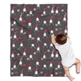 thumbnail image 1 of Dark Gray Christmas Gnome Pattern Blanket,Comfortable Soft Flannel Throw Blanket,All Season,Warm Lightweight Blankets for Sofa Bed Couch Living Room Chair,30"x40", 1 of 4