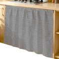 thumbnail image 1 of Dark Gray Color Cabinet Dishwasher Hidden Curtains, Privacy Closet Door Curtain, Abstract Woven Texture Vintage Minimalist Adhesive Dust Proof Under Sink Skirt for Bathroom Kitchen 35"x35", 1 of 8
