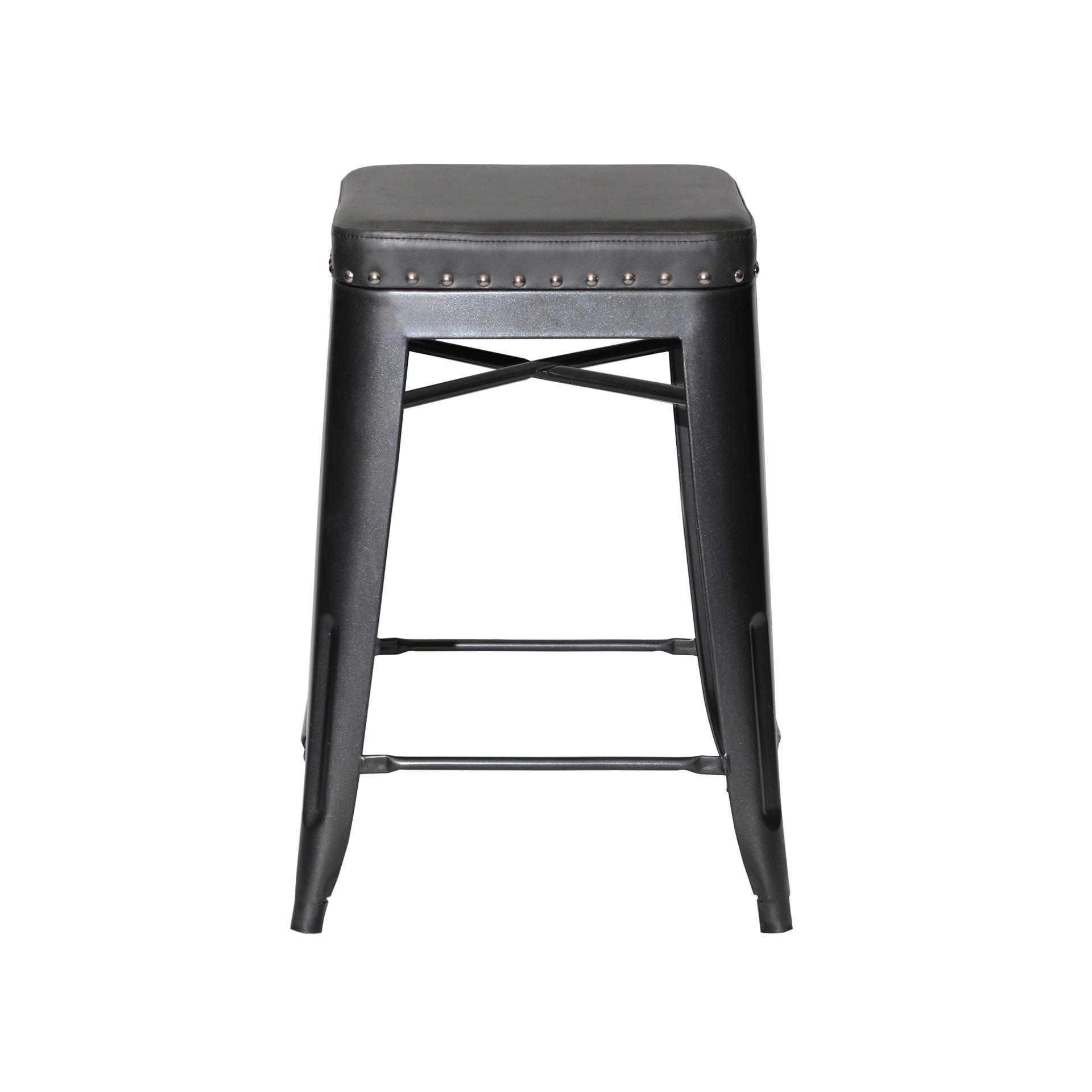 Dark Gray Counter Stools (2) - 24-inch Seat For 36-inch Counters, Fully ...