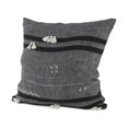 thumbnail image 1 of Dark Gray Detailed Throw Pillow Cover, 1 of 3