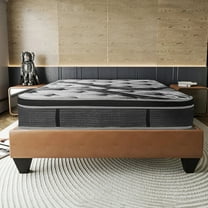 Dark Gray Euro Top King Mattress, With Long-lasting Support Foam Size Bed Mattress - Enhances Repair Mechanisms