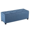 thumbnail image 1 of Dark Gray Fabric Multifunctional Storage Ottoman - 44.09 in Length Cushioned Cabinet with Cover for Bedroom Living Room, 1 of 5