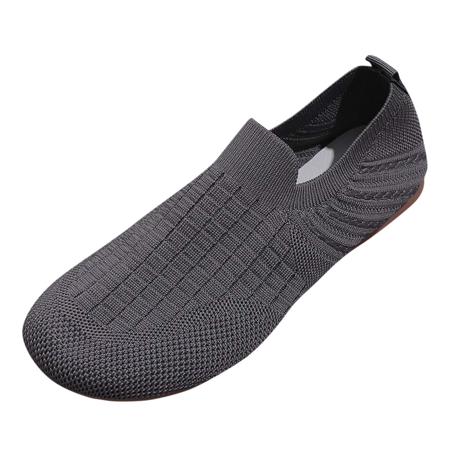Dark Gray Fashionable Flat Sandals For Women, Round Toe Solid Color ...