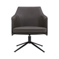 thumbnail image 1 of Dark Gray Faux Leather Swivel Accent Chair, 1 of 3