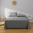 thumbnail image 1 of Dark Gray Flat Sheet Full Size, 100% High Quality Microfiber Top Sheet for Home Hotel Bed, Soft and Breathable, Single Flat Sheet Only, 1 of 6