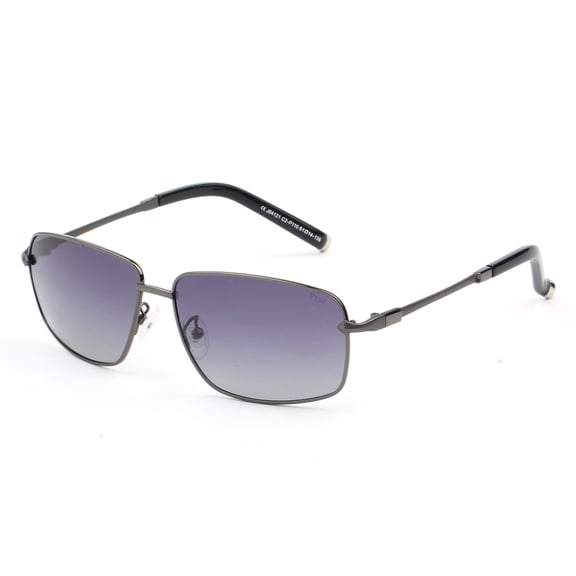 Dark Gray Frame Square Sunglasses with Purple Gradient Lenses, UV Protection Stylish Shades, Trendy Fashion Eyewear for Outdoor Activities
