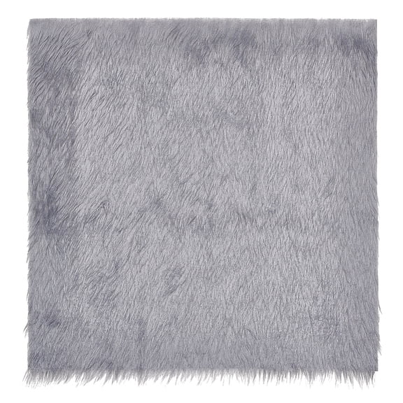 Dark Gray Fur Fabric 15.7x15.7 Inch Soft Plush Shaggy Squares Pre-Cut Craft Fur Fabric for Costumes Rugs Pillows Sewing DecorationsDIY