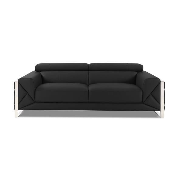 Dark Gray Leather - 90 in. Depth - Office Relaxing - Spacious Seating