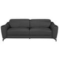 thumbnail image 1 of Dark Gray Leather Sofa, 1 of 1