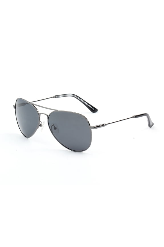 Dark Gray Lens Aviator Frame Sunglasses - UV Protection Minimalist Daily Commute Eyewear