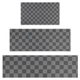thumbnail image 1 of Dark Gray and Light Gray Checkered Pattern Kitchen Rugs Sets Of 3,Kitchen Runner Rugs Non Skid Washable,Decorative Kitchen Floor Mats for Kitchen,Sink,Laundry,17"x30"+ 17"x47" + 17"x59", 1 of 6
