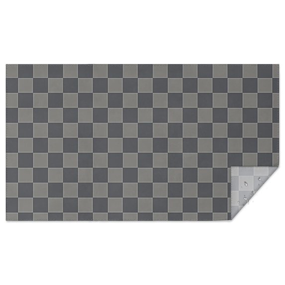 Dark Gray and Light Gray Checkered Pattern Rectangle Tablecloth 60"x102",Waterproof Polyester Rectangle Table Cloth, Wipeable Spillproof Polyester Tablecloth for Dining, Camping, Indoor and Outdoor